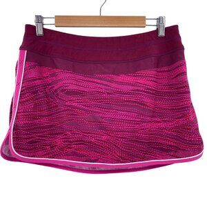 Athleta women's tennis workout skirt size 10 pink purple Athleisure Lined